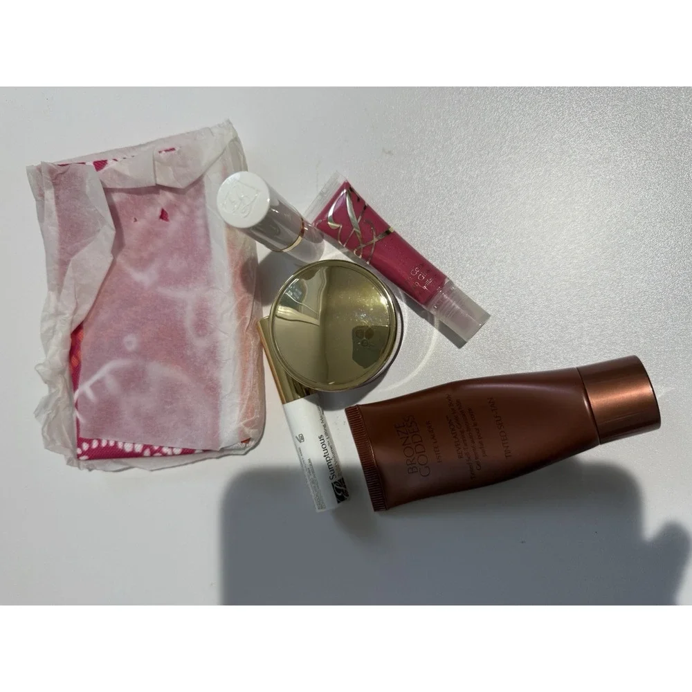 Estee Lauder Resilience Lift Bronze‎ Goddess Lipgloss Mascara 6 pc Travel Set J